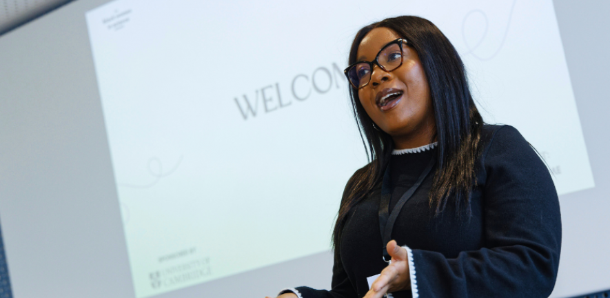Juliana Eniraiyetan with the Black Women In Science Network brunch 2025.